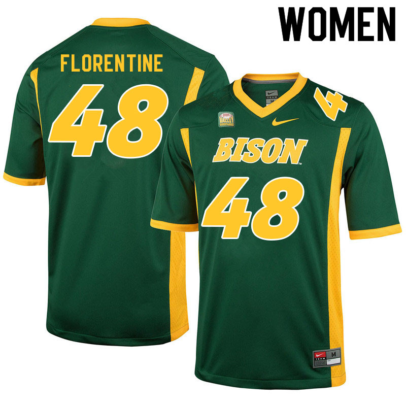 Women #48 Mike Florentine North Dakota State Bison College Football Jerseys Sale-Green - Click Image to Close